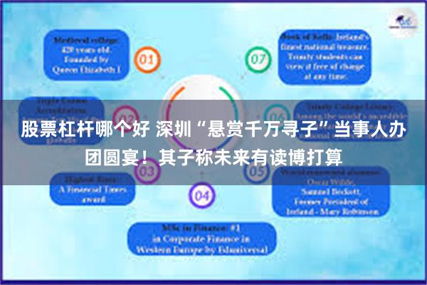 股票杠杆哪个好 深圳“悬赏千万寻子”当事人办团圆宴！其子称未来有读博打算