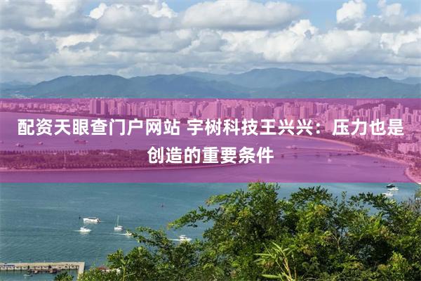 配资天眼查门户网站 宇树科技王兴兴：压力也是创造的重要条件