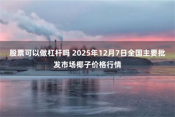 股票可以做杠杆吗 2025年12月7日全国主要批发市场椰子价格行情
